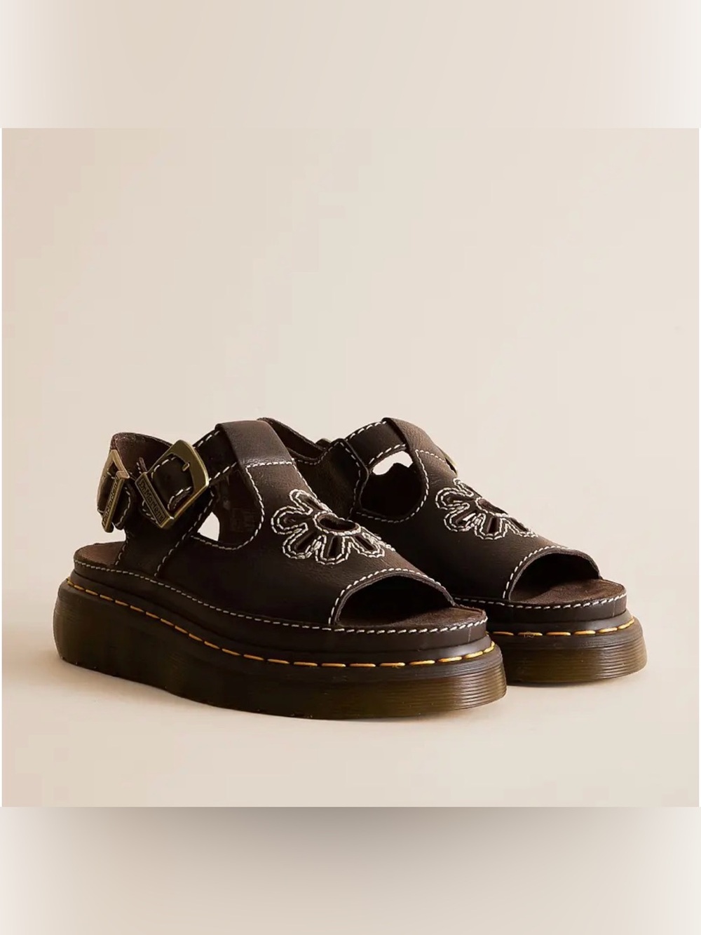 Dr. Martens Dunnet Flower leather platform sandals